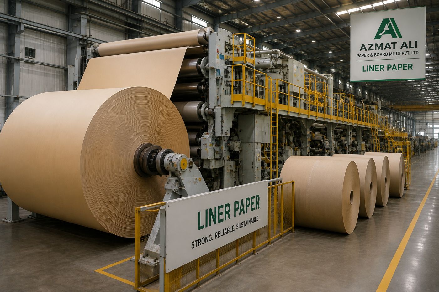 Stack of liner paper rolls